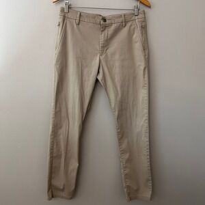 Bird Dogs Mens 32 Khaki Chino Pants Flat Front Stretch Comfort Waist Boomstick
